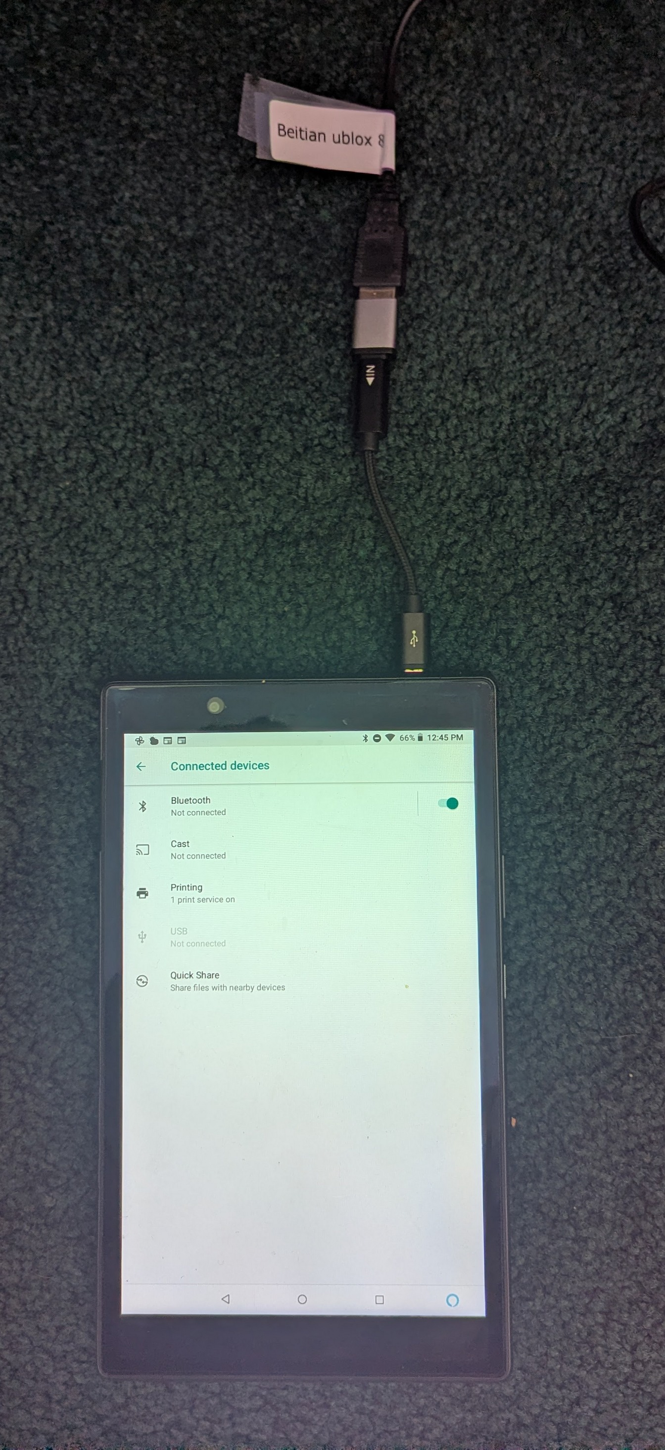 TAB 4 doesn't see GPS mouse on micro USB port